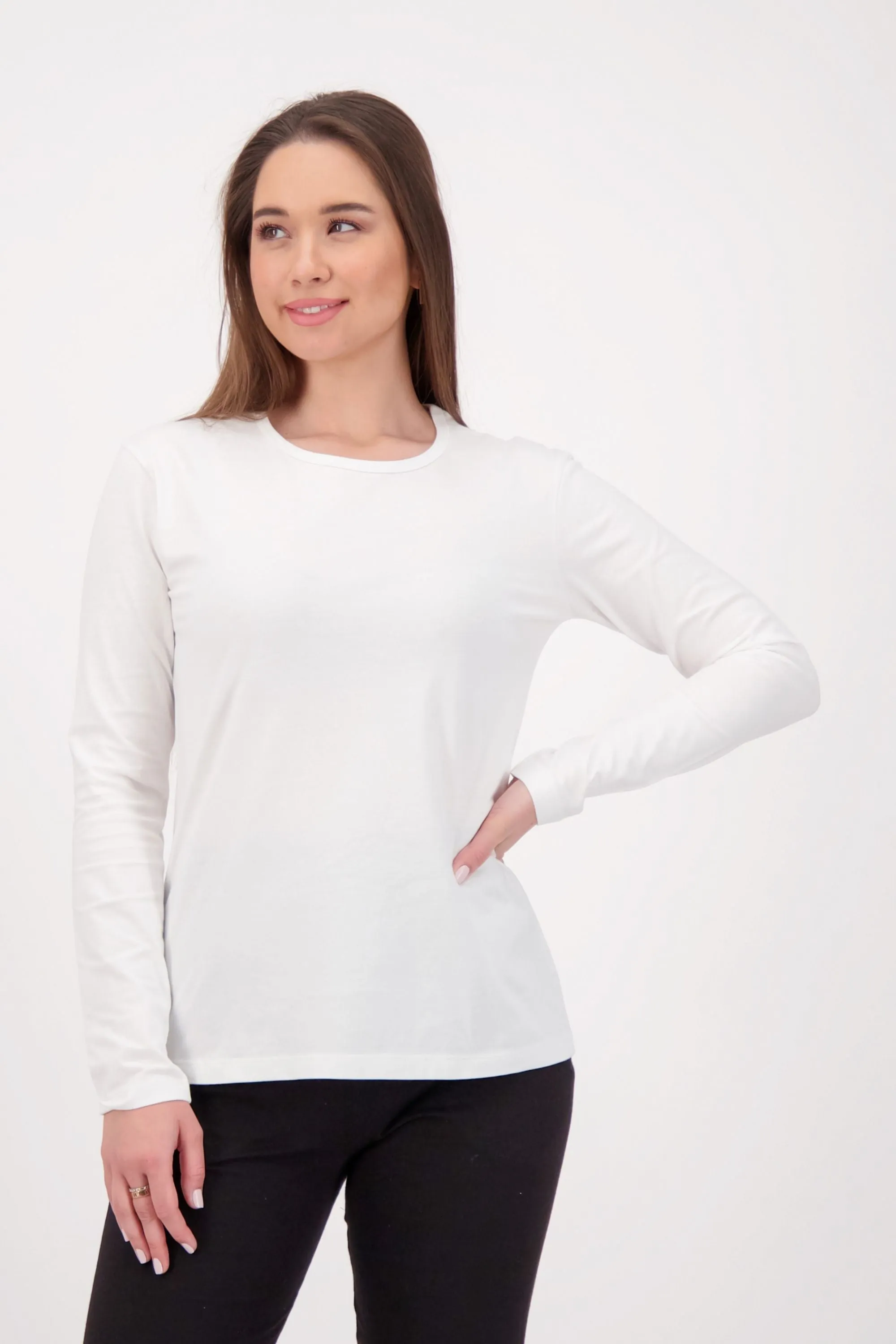 6-Pack Women's Long Sleeve White | Organic Cotton, Sustainable & Super Soft