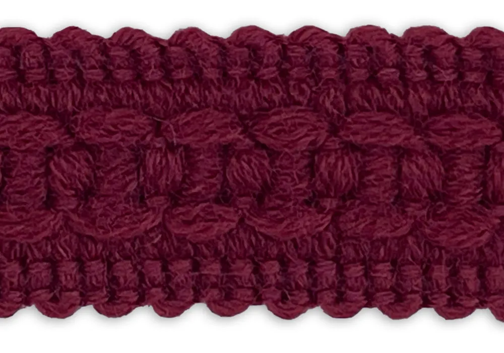 7/8" Spiced Wine Wool Gimp Trim (Made in Japan)