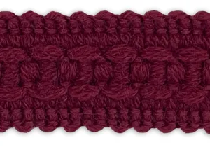 7/8" Spiced Wine Wool Gimp Trim (Made in Japan)