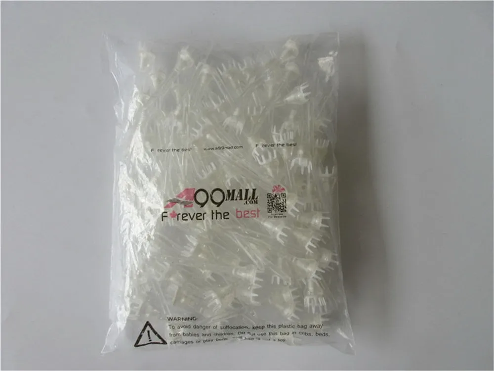 A99 Golf 100pcs/pack 2 3/4" Crown Top Booster Tees No Friction White Plastic Crown Shape Claw Cushion Top Lift Tees