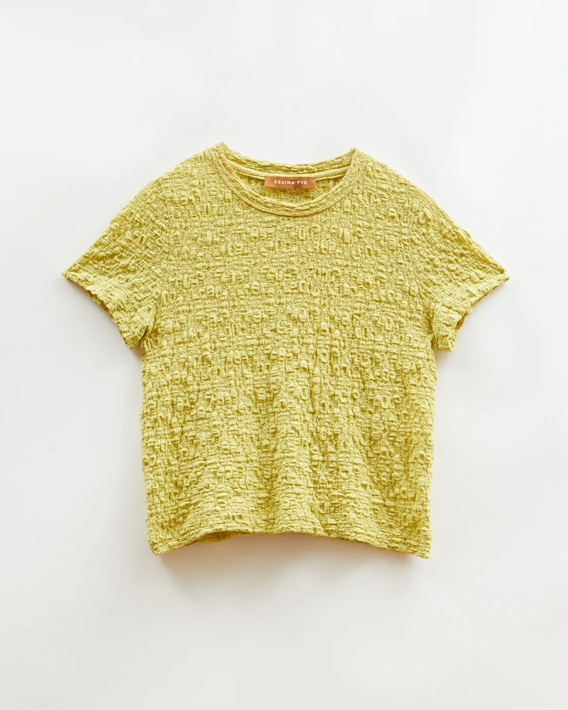 Adina T-shirt Lace Floral Lime