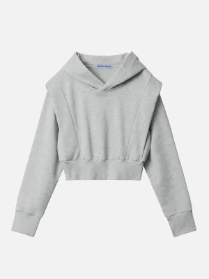 Aelfric Eden Basic Deconstruction Patchwork Crop Hoodie