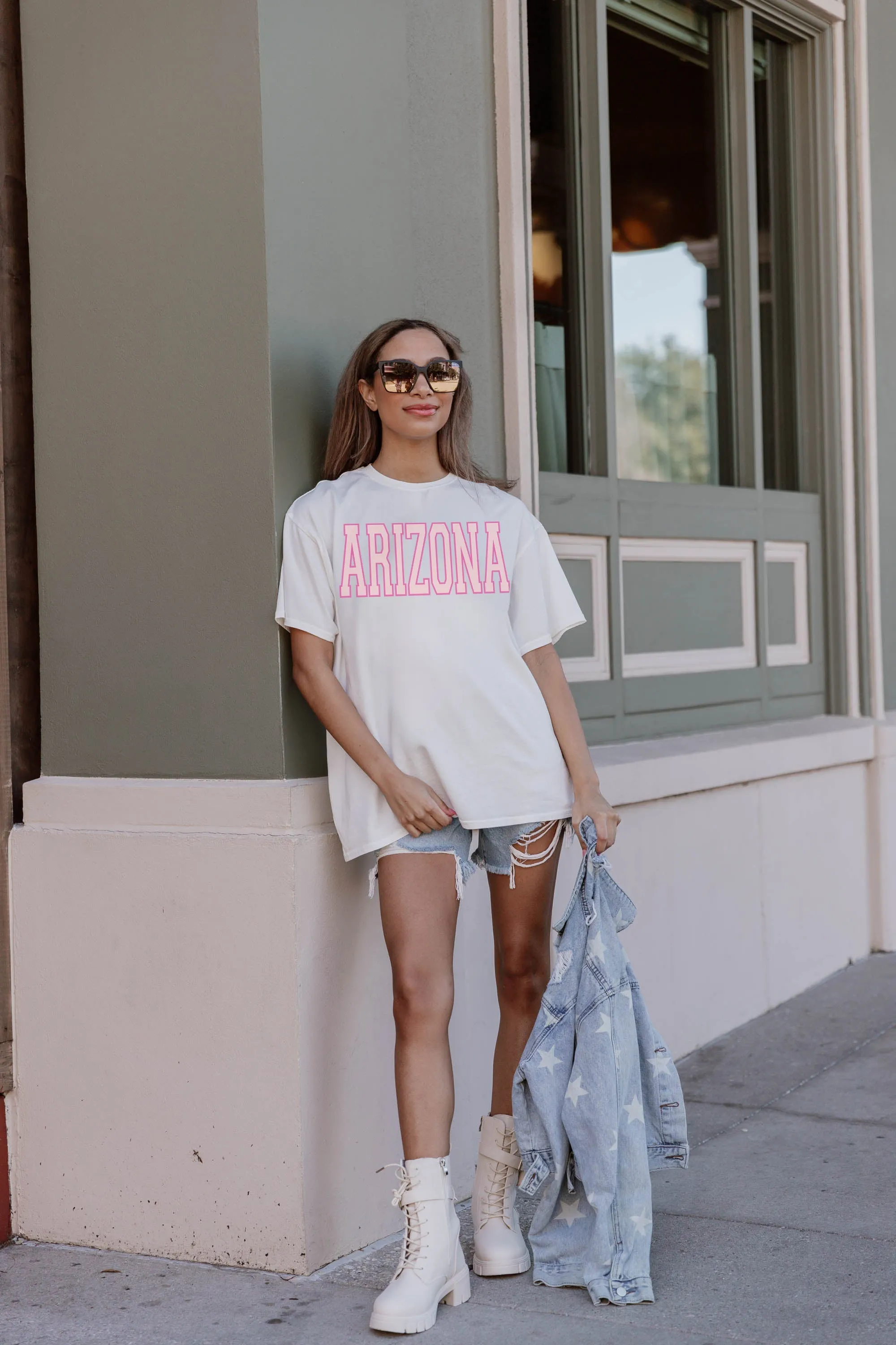 ARIZONA WILDCATS GAMEDAY ERA OVERSIZED CREWNECK TEE