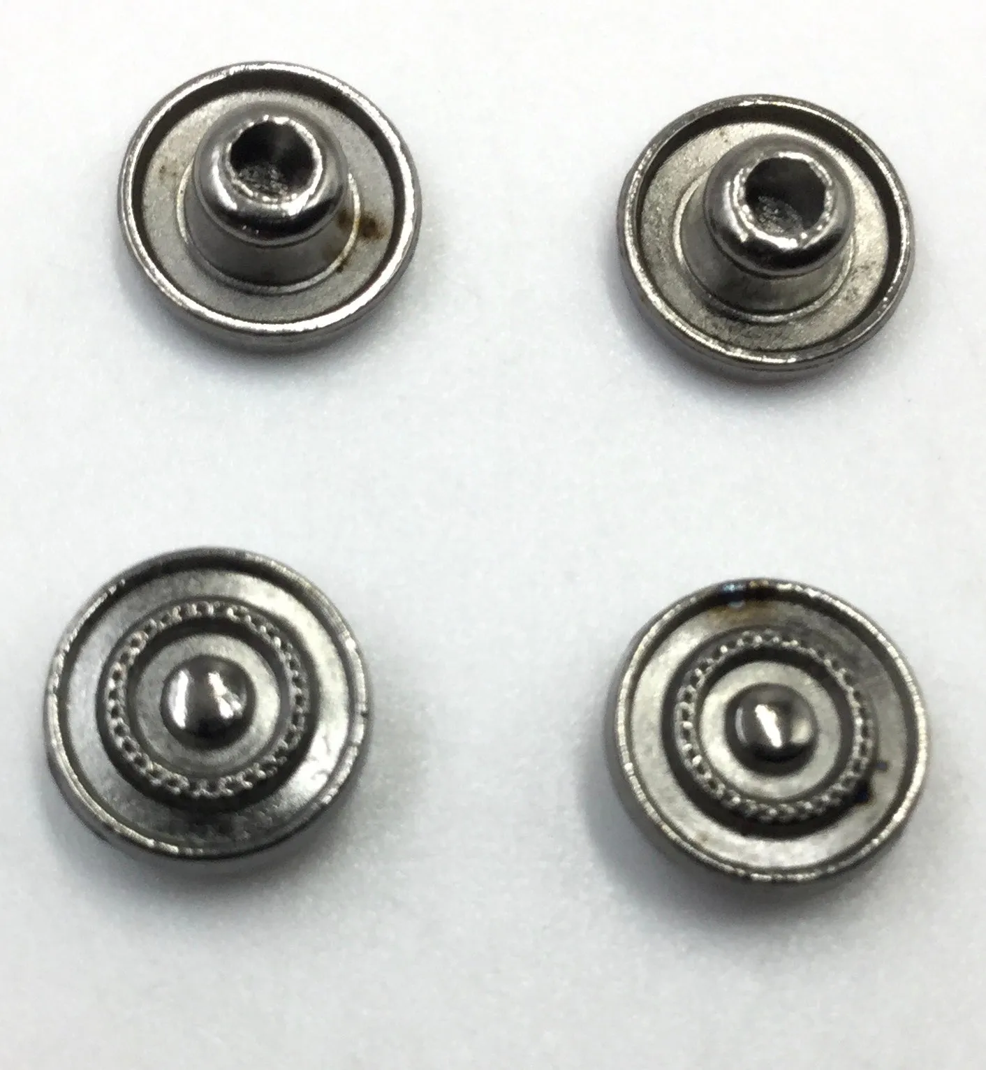 Black Circular Nickel Rivet Buttons