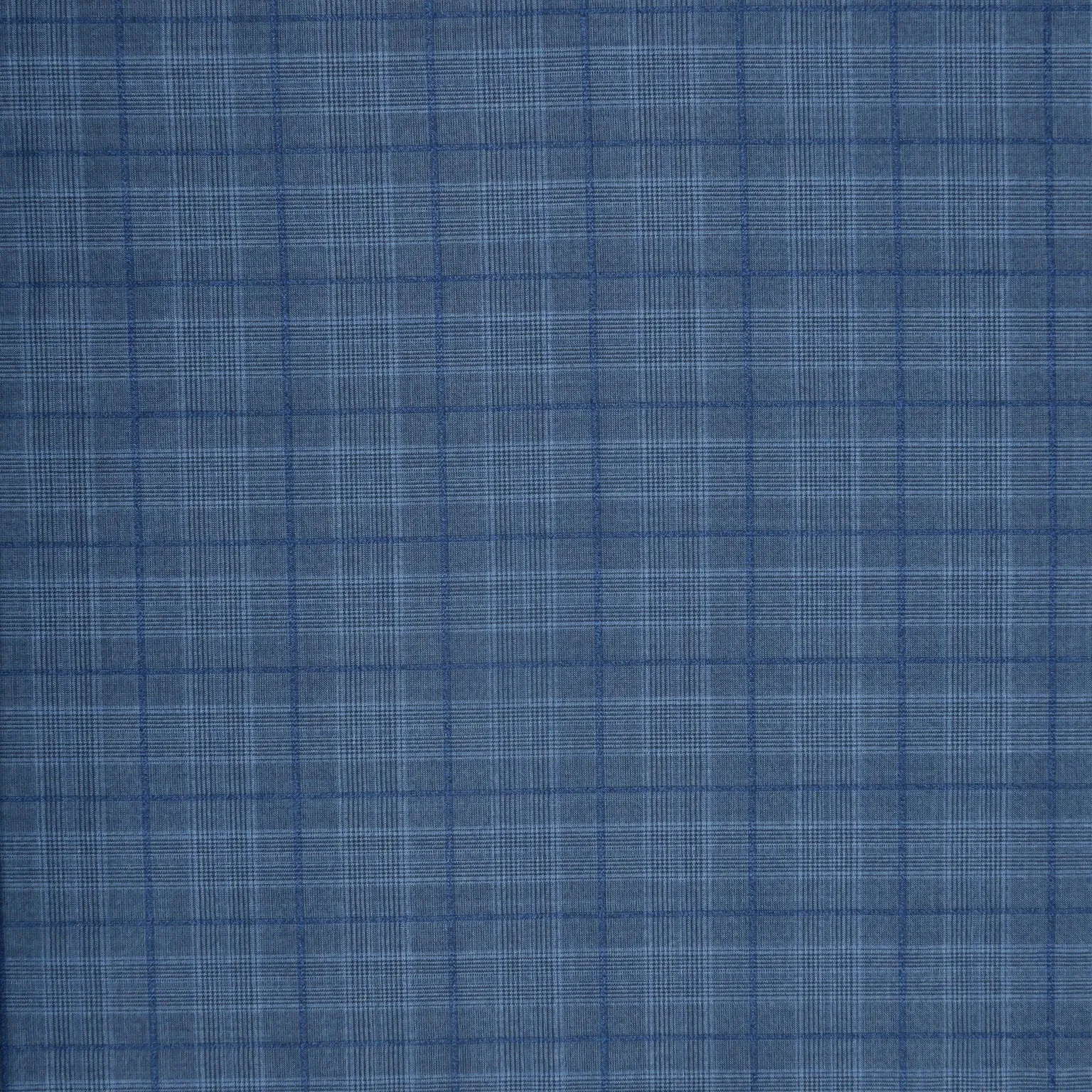 Blue Windowpane Diamond Emerald Super 130's Wool Ariston Fabric