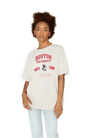 BOSTON UNIVERSITY TERRIERS GET GOIN' OVERSIZED CREW NECK TEE