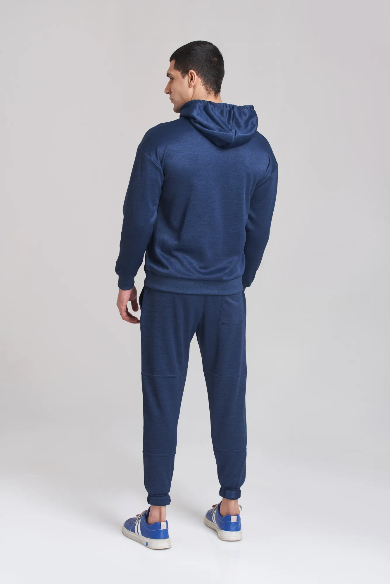 Braves-Vibes Navy Blue Hoody Tracksuit - Men