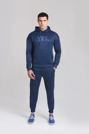 Braves-Vibes Navy Blue Hoody Tracksuit - Men