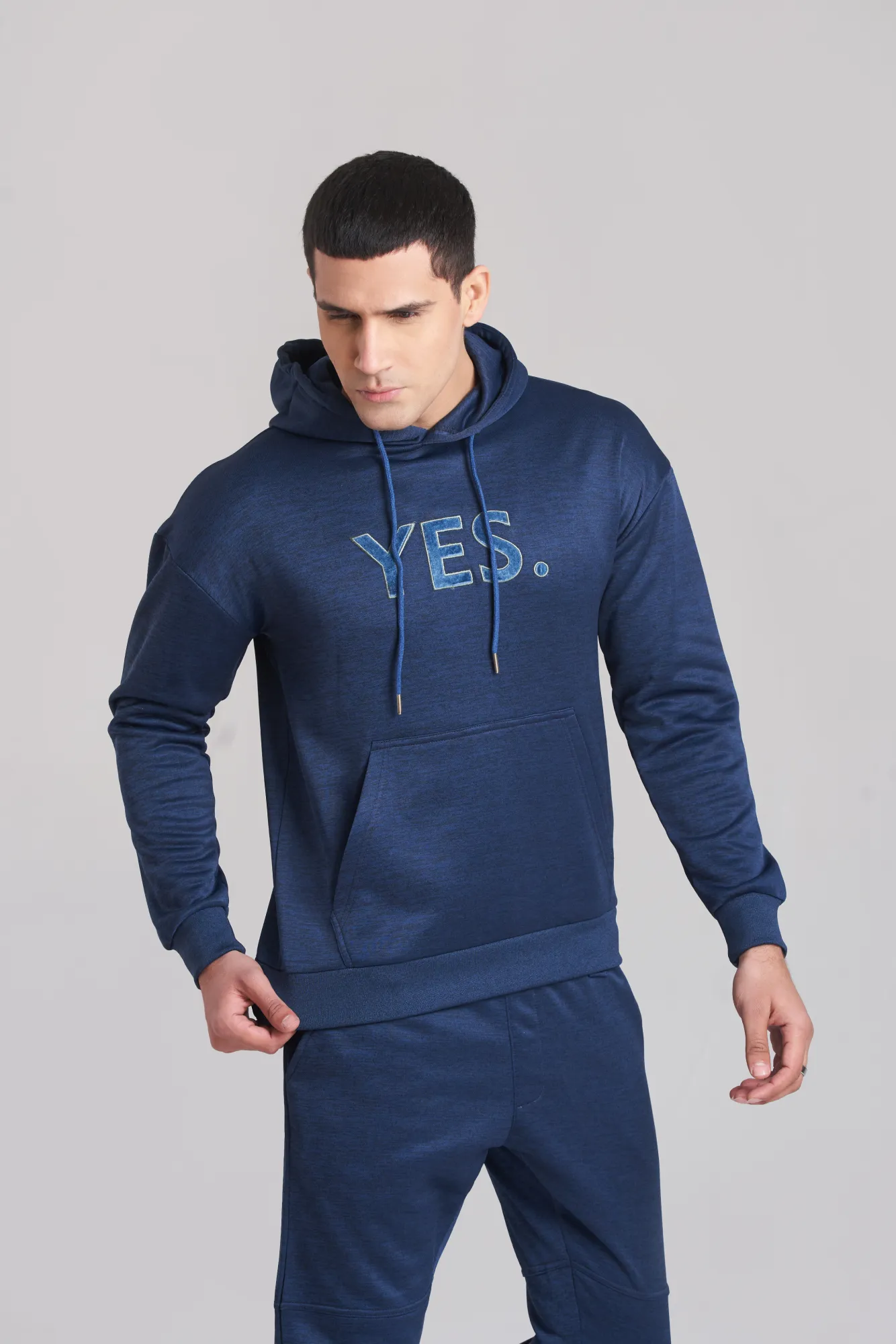 Braves-Vibes Navy Blue Hoody Tracksuit - Men