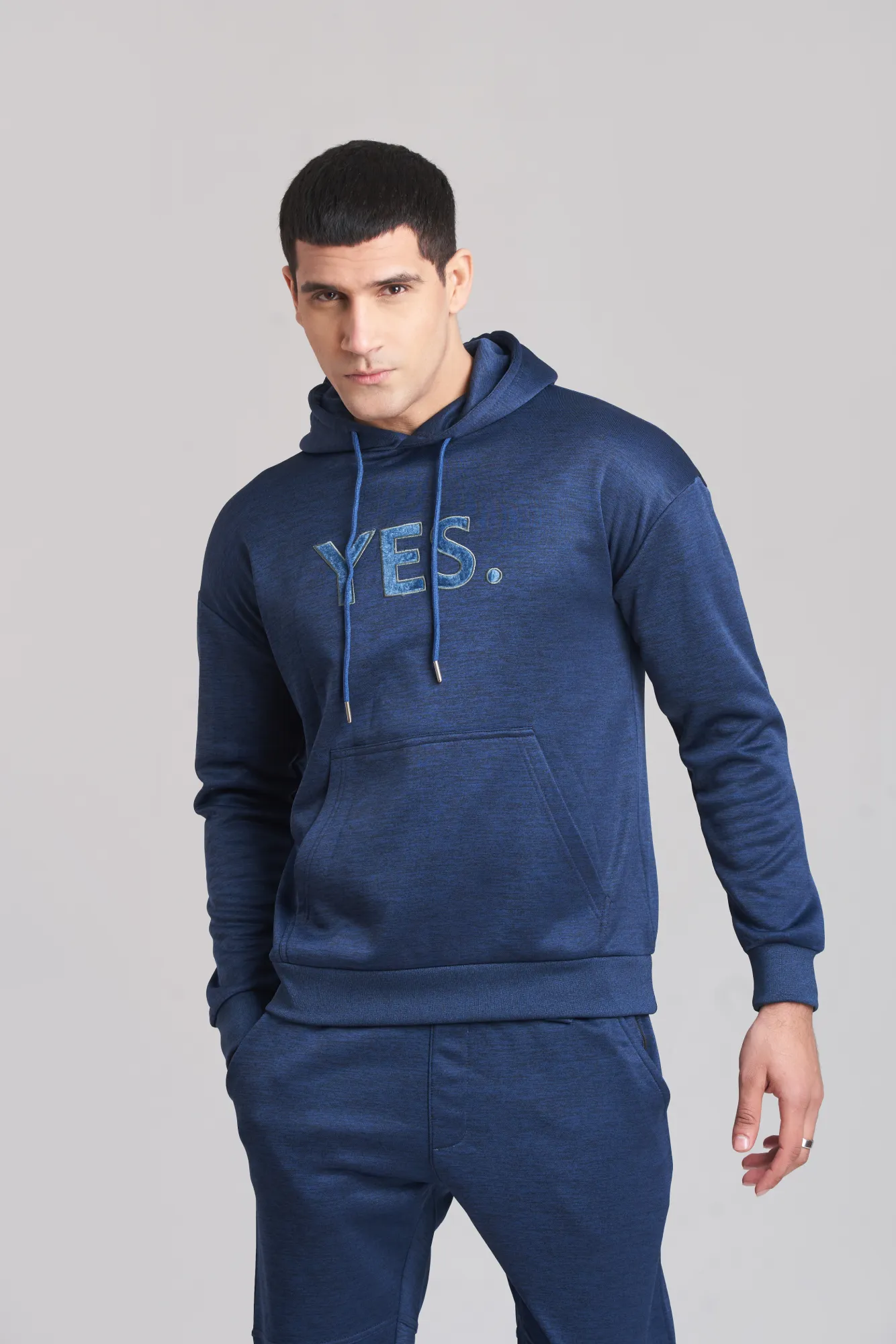 Braves-Vibes Navy Blue Hoody Tracksuit - Men