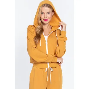 Camel Yellow Fleece Juniors Hoodie