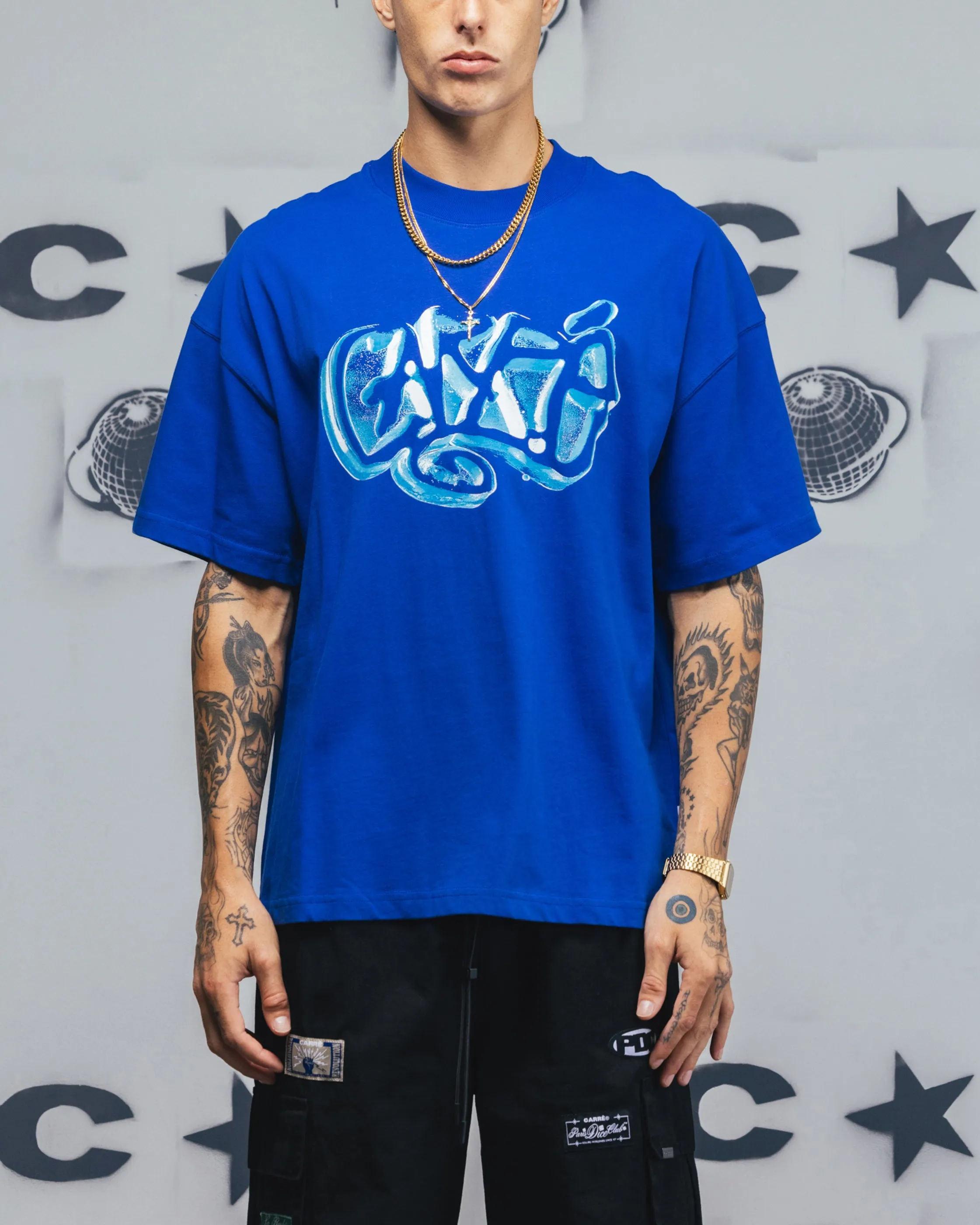 Carre Frosted T-Shirt Royal