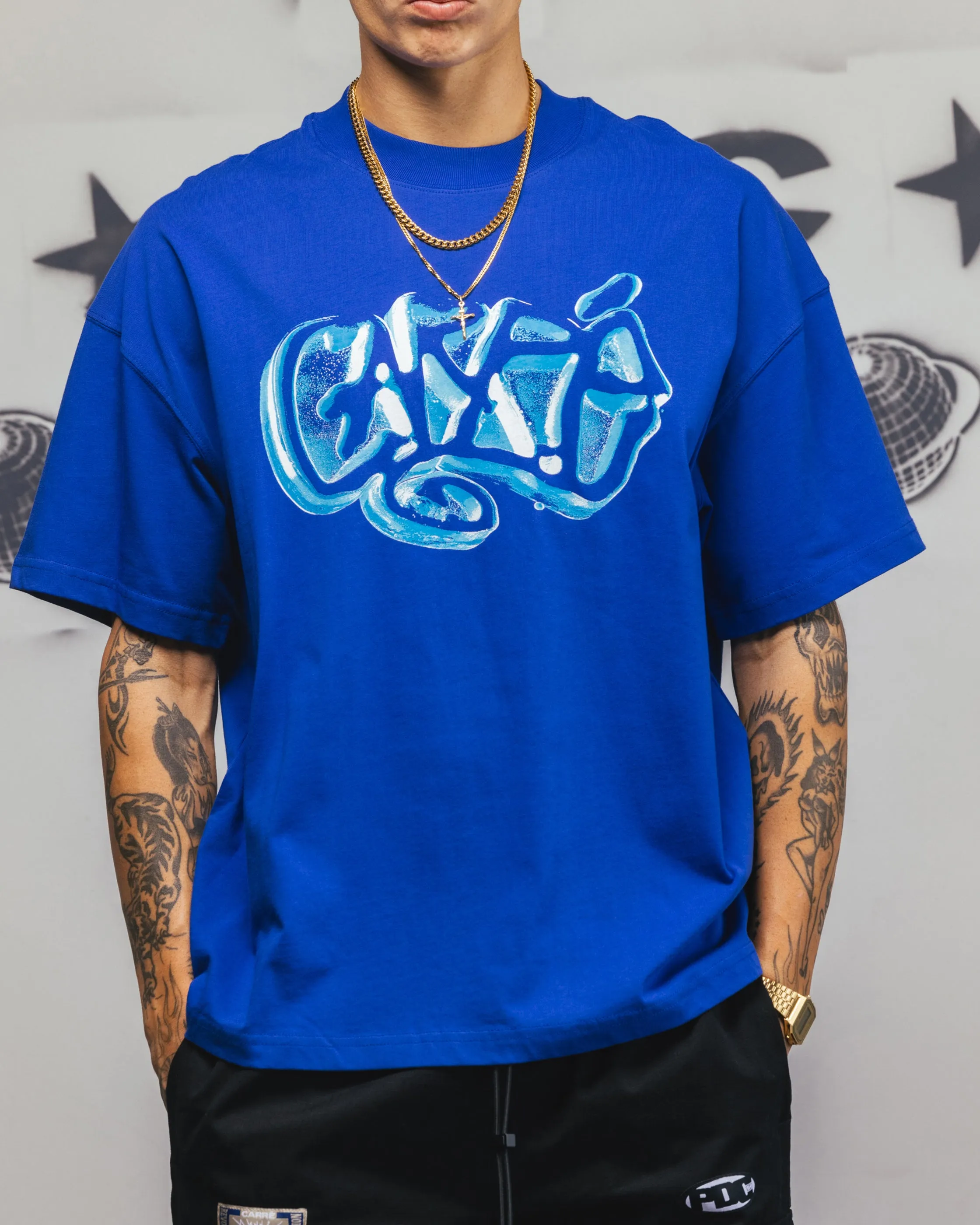 Carre Frosted T-Shirt Royal