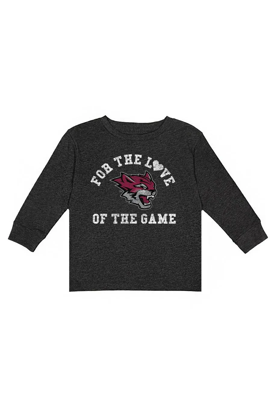 CHICO STATE WILDCATS "FOR THE LOVE" CLASSIC GRAPHIC LONG SLEEVE CREW YOUTH TEE