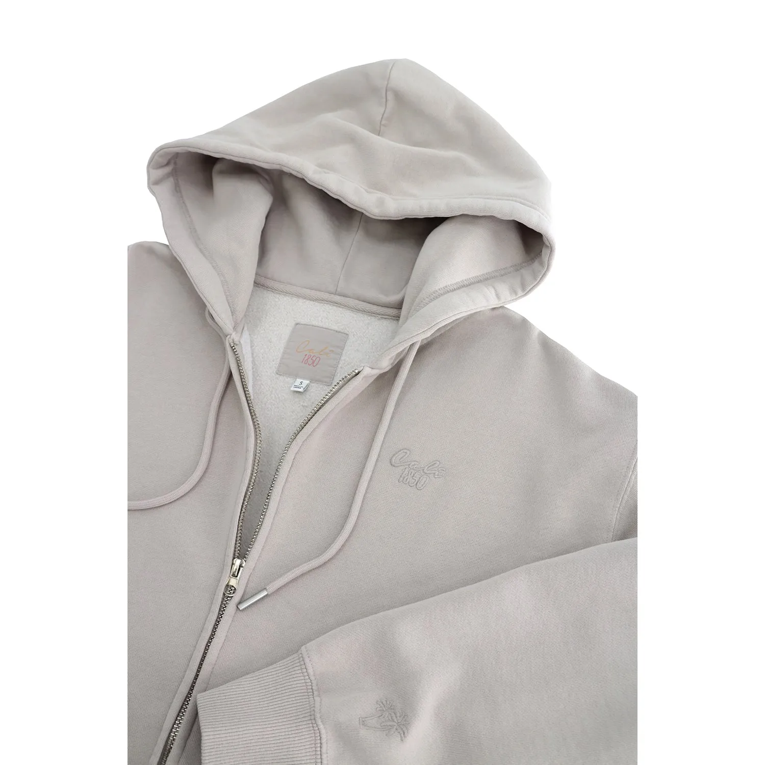 Cloud Fleece Zip Up Hoodie - Light Taupe