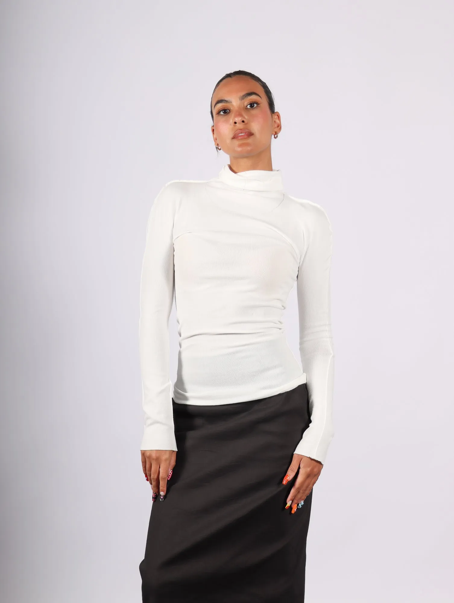 Cotton Baguette in White by Issey Miyake