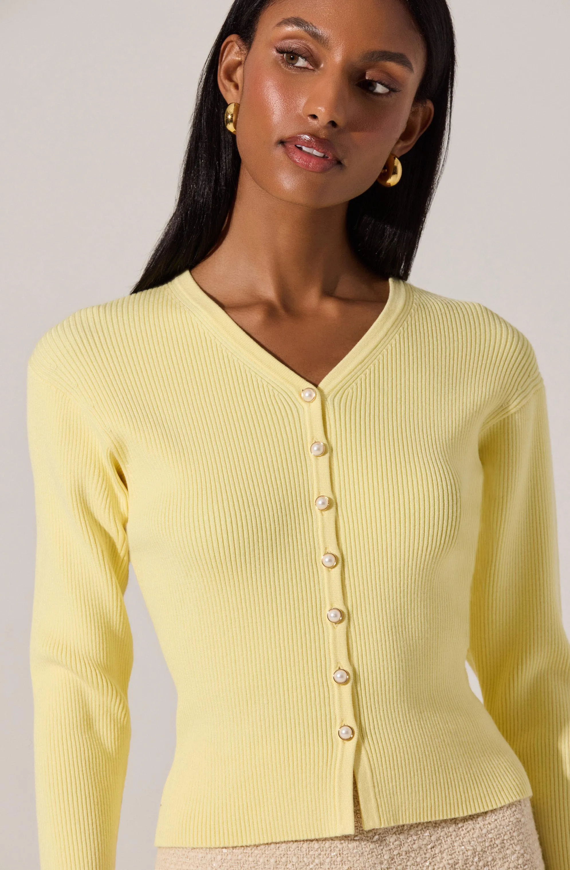 Delynn Ribbed Cardigan Sweater