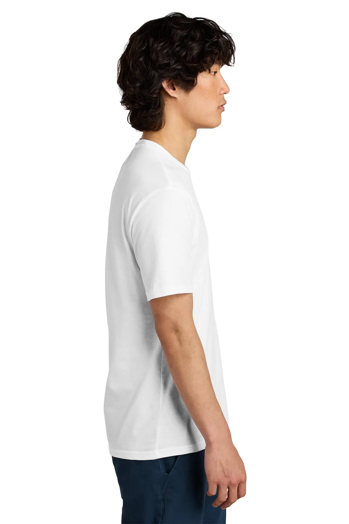 District Perfect Weight Custom Tees, Bright White