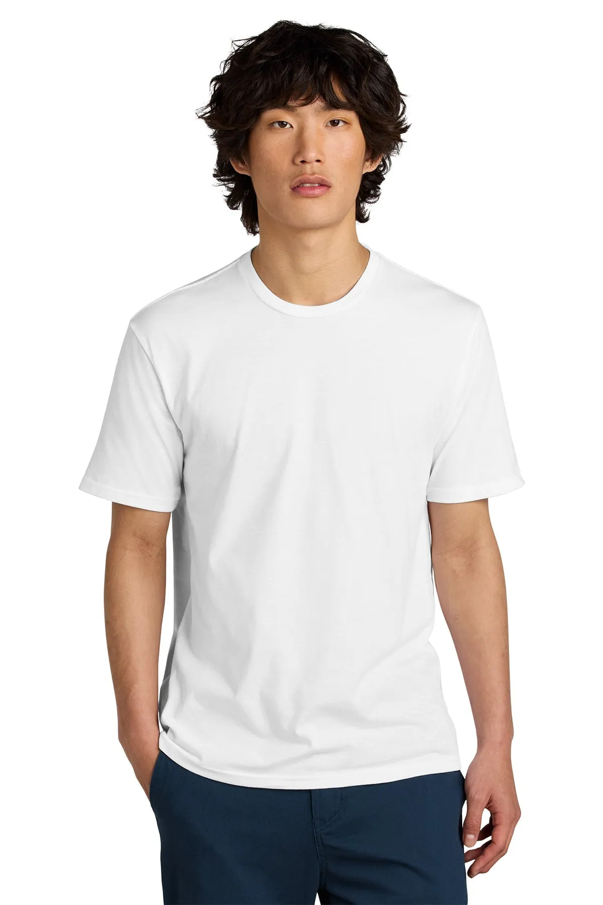 District Perfect Weight Custom Tees, Bright White