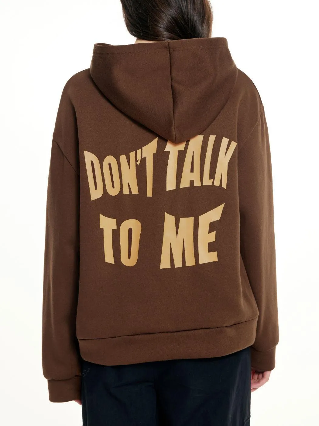 Don't Talk To Me Letters Printed Hoodie