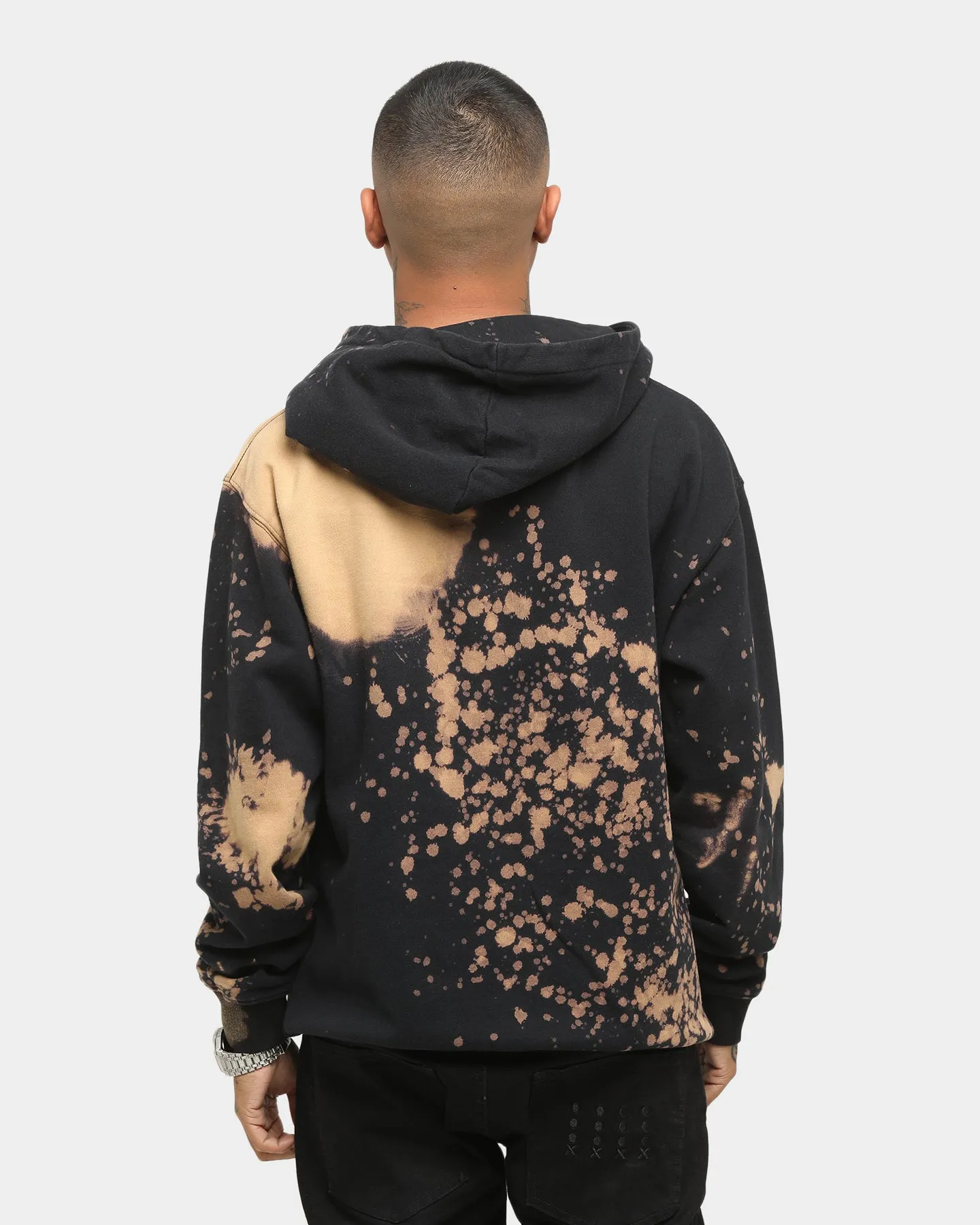 EN ES Men's Acid Splatter Hoodie Acid Black