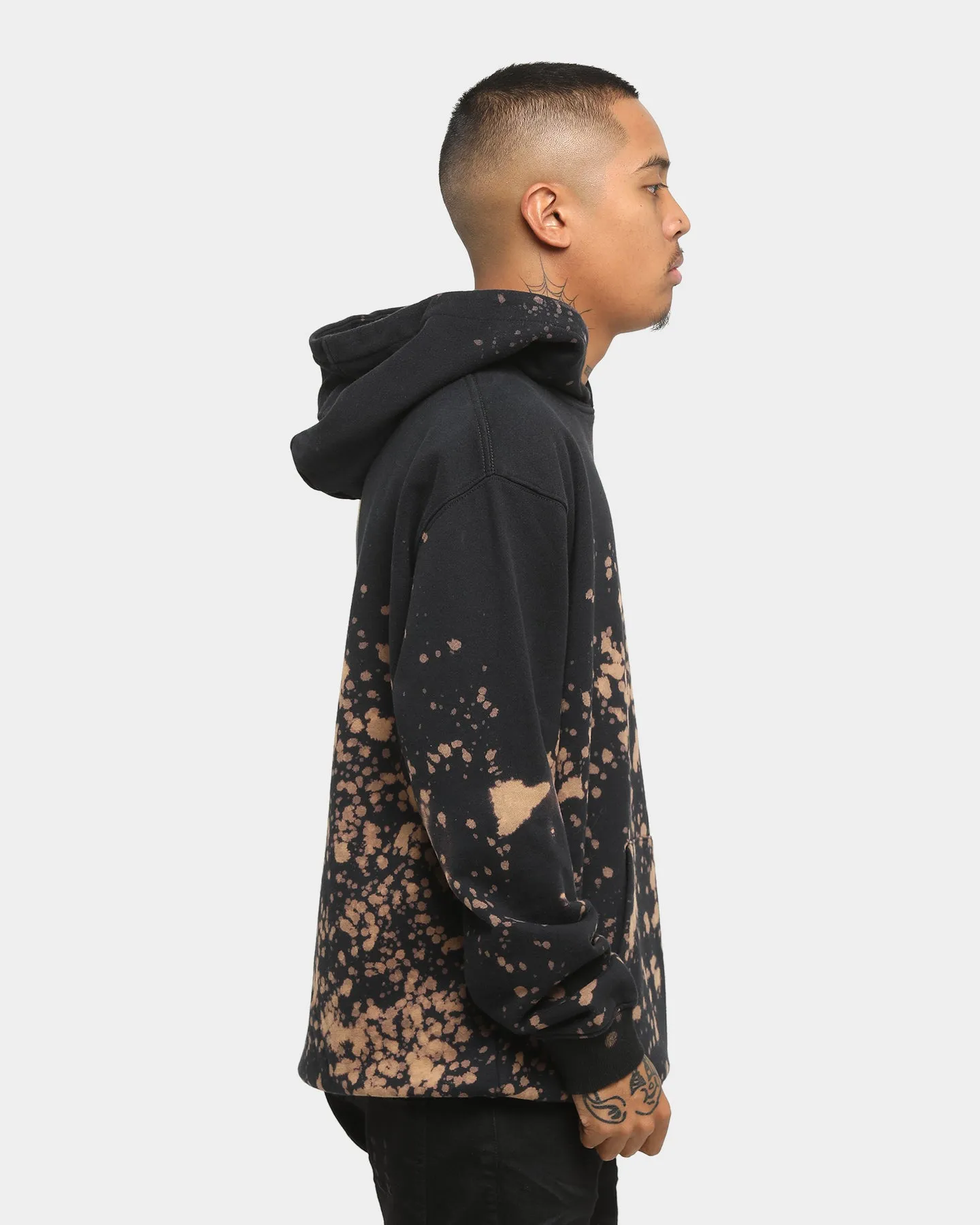 EN ES Men's Acid Splatter Hoodie Acid Black