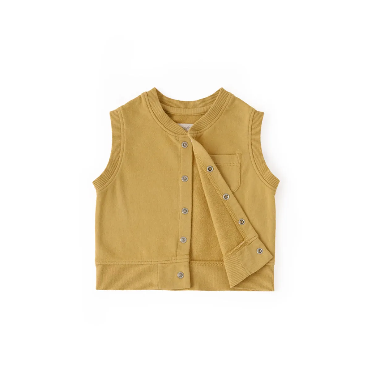 French Terry Patch Pocket Vest