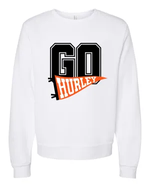 GO Hurley! Ultra Soft Unisex Crewneck Sweatshirt, White