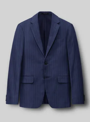 Hardy Minnis Royal Blue Pinstripe Wool Jacket