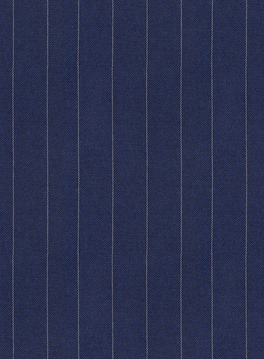 Hardy Minnis Royal Blue Pinstripe Wool Jacket