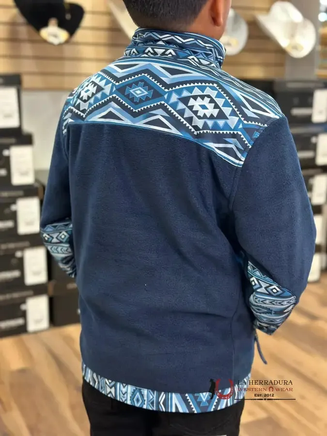 HOOEY TECH FLEECE JACKET NAVY AZTEC