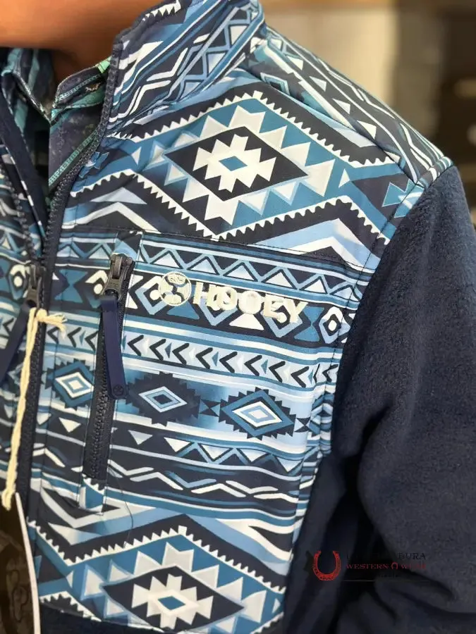 HOOEY TECH FLEECE JACKET NAVY AZTEC