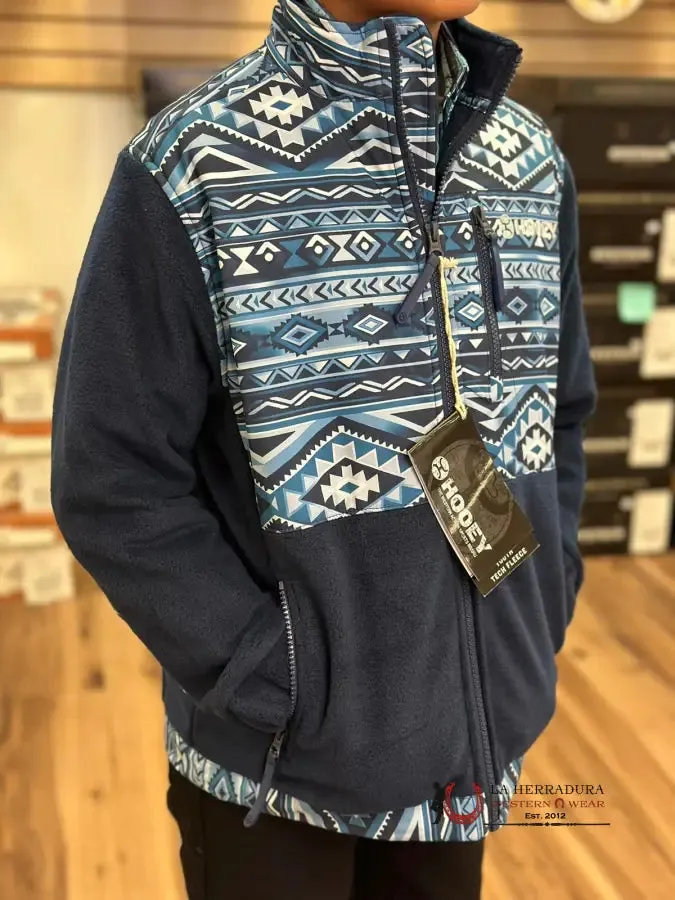 HOOEY TECH FLEECE JACKET NAVY AZTEC