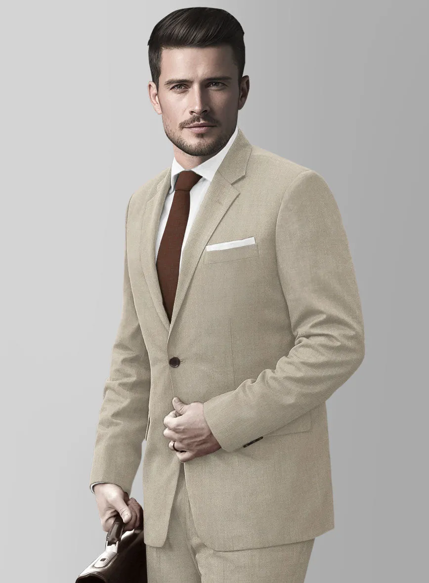 Huddersfield Stretch Muted Beige Wool Jacket