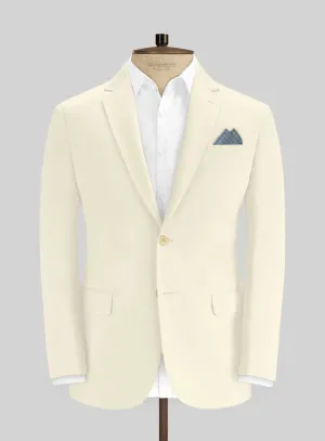 Italian Ivory Cotton Stretch Jacket