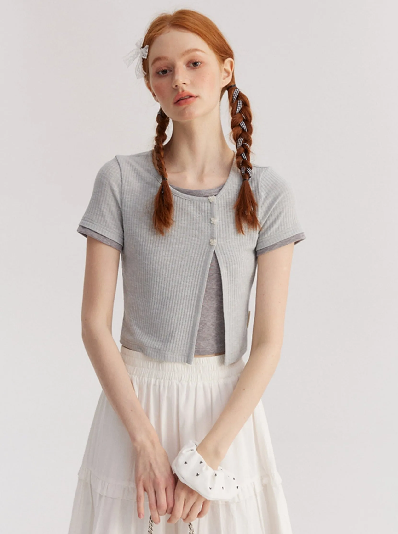 Knitted Layering T-Shirt