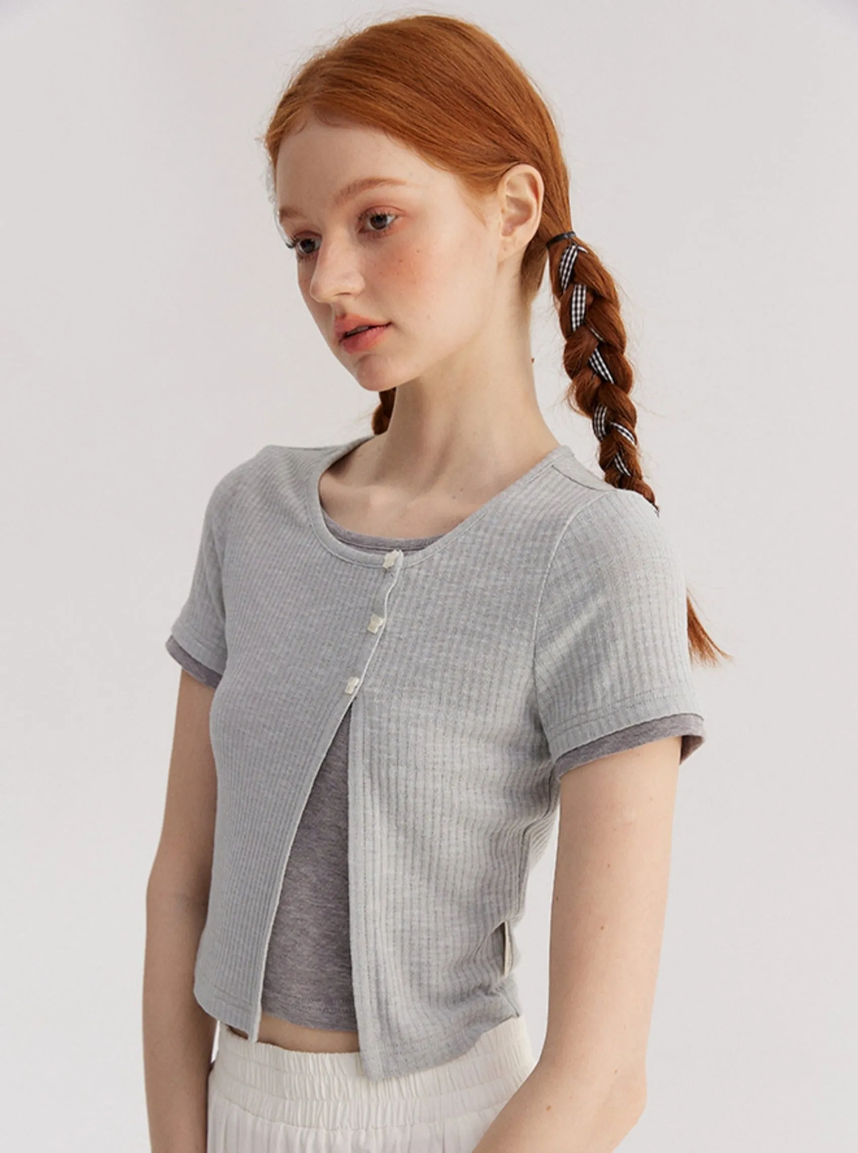 Knitted Layering T-Shirt