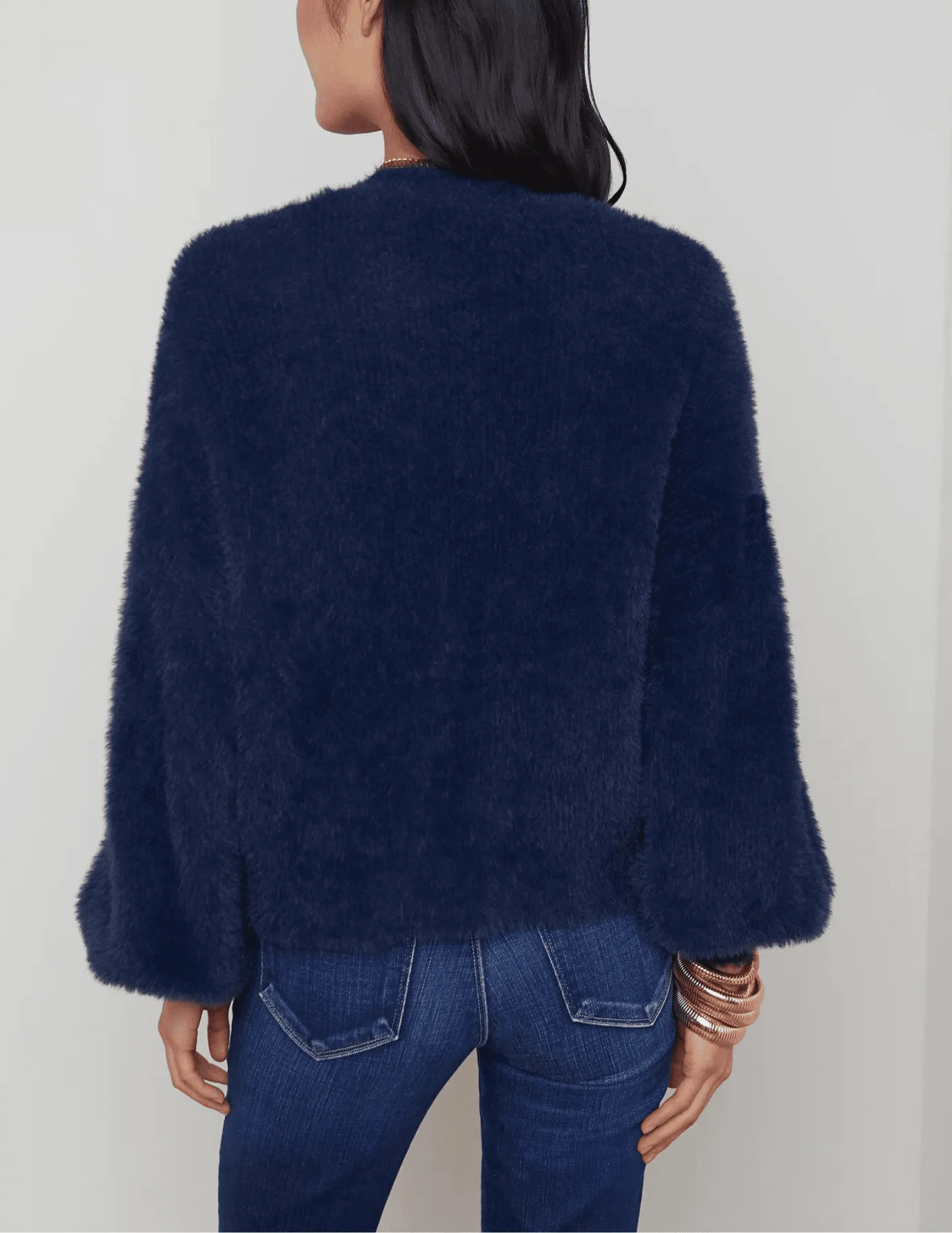 L'Agence Harriet Blouson Sleeve Cardigan