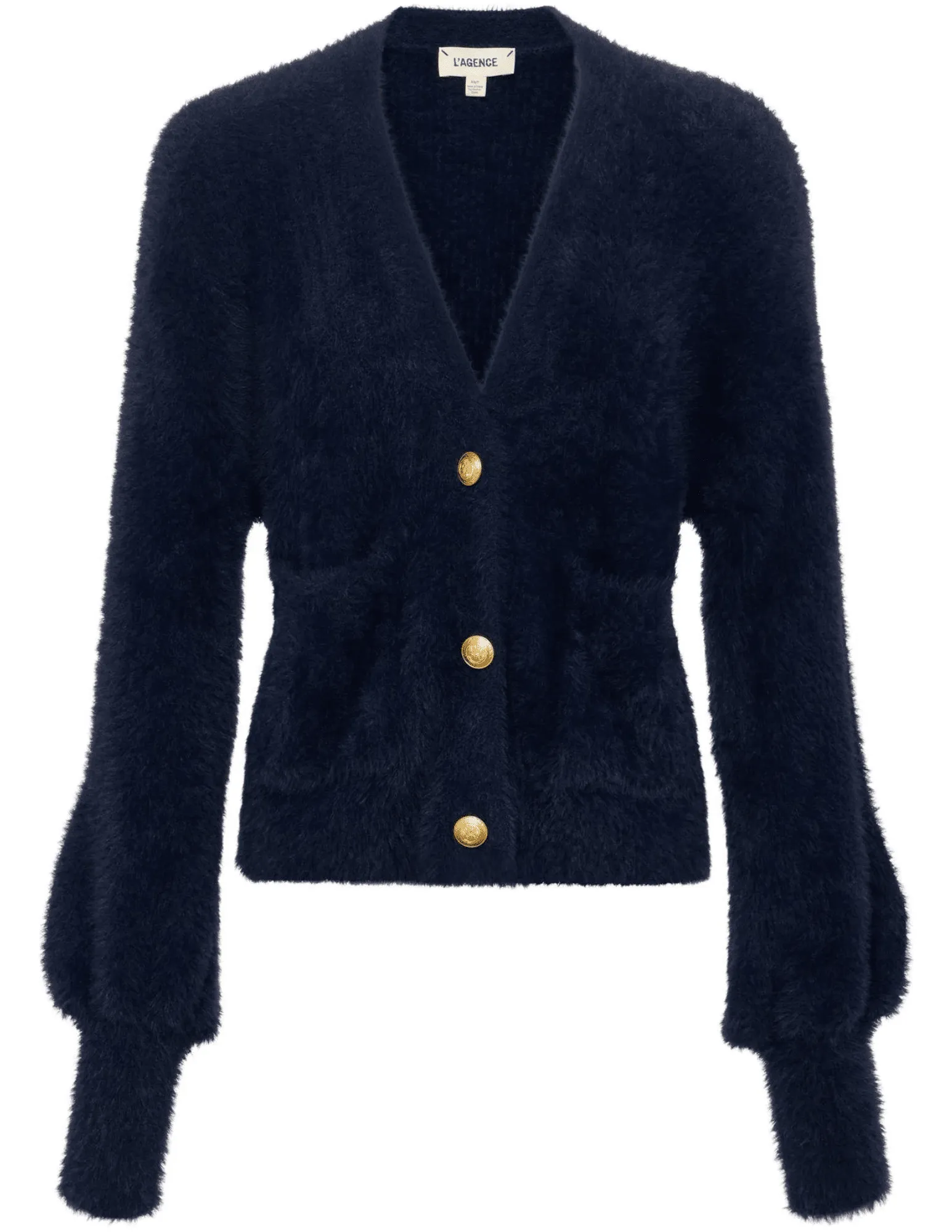 L'Agence Harriet Blouson Sleeve Cardigan