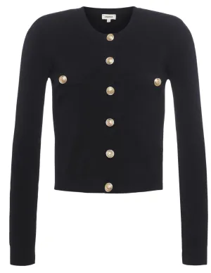 L'Agence Toulouse Cropped Crew Neck Cardigan