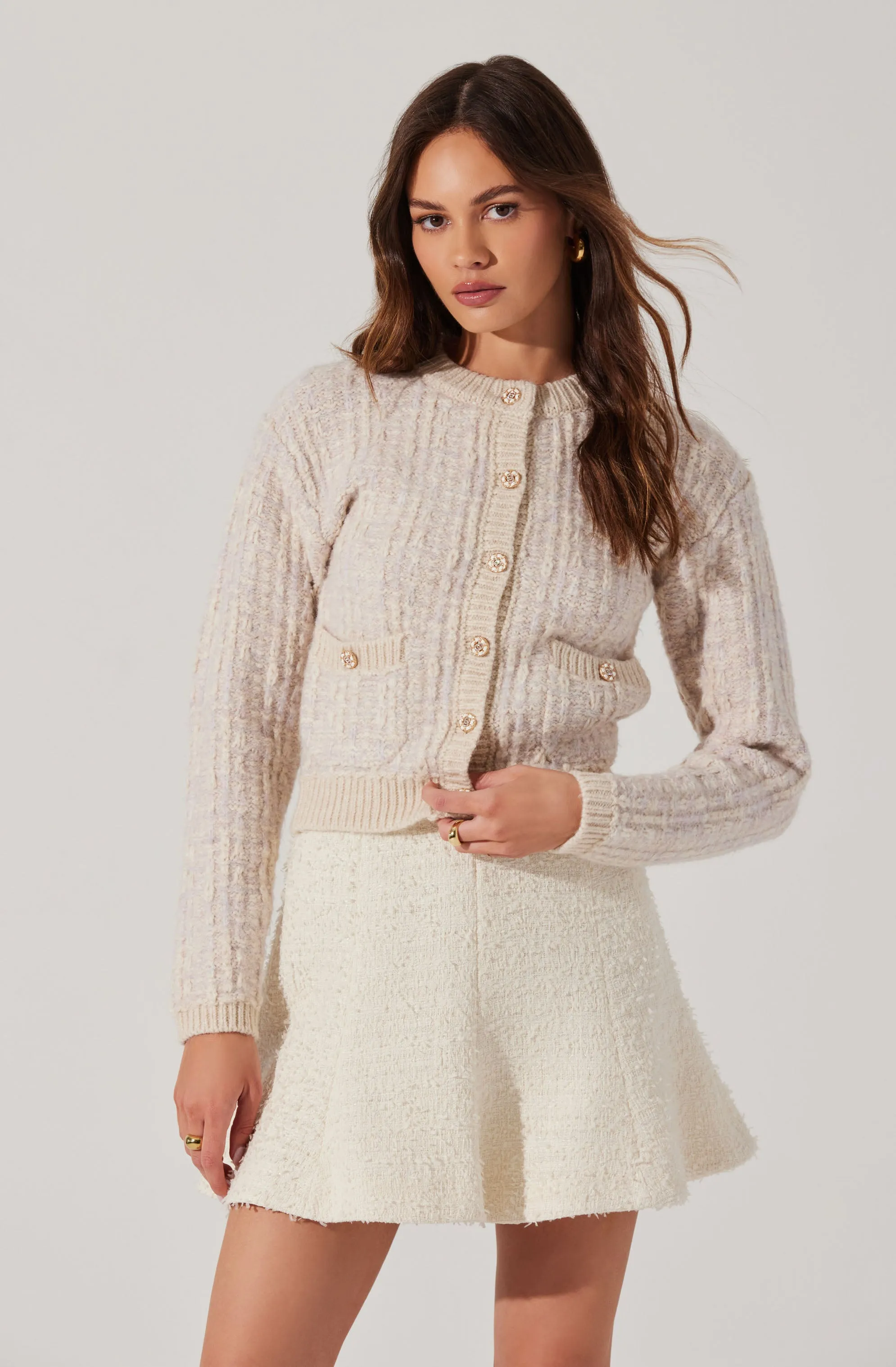 Leyla Contrast Trim Cardigan