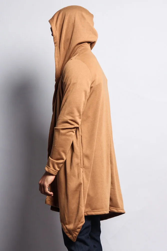 Long Length Drape Cape Cardigan Hoodie