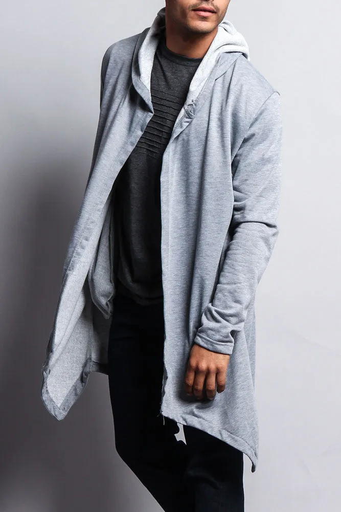 Long Length Drape Cape Cardigan Hoodie