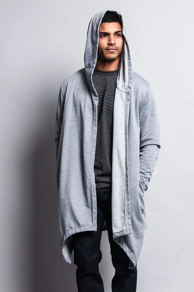 Long Length Drape Cape Cardigan Hoodie