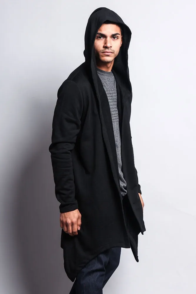 Long Length Drape Cape Cardigan Hoodie