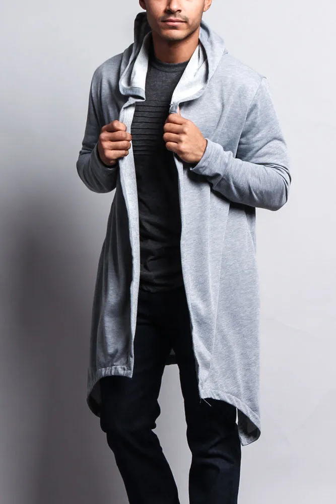 Long Length Drape Cape Cardigan Hoodie