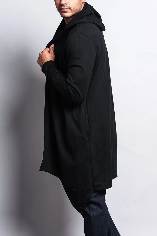 Long Length Drape Cape Cardigan Hoodie