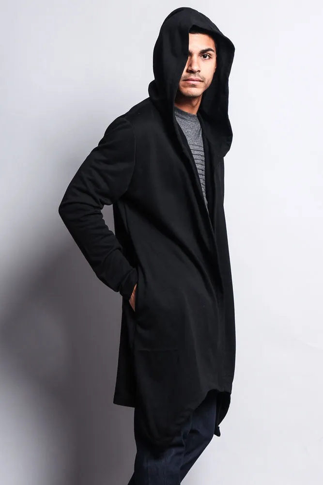 Long Length Drape Cape Cardigan Hoodie