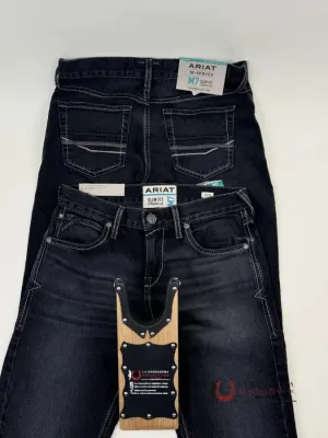 M7 EBONY Black Slim Straight Leg Jeans