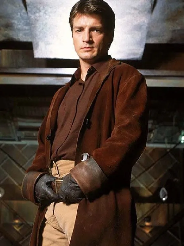 Malcolm Reynolds Firefly Movie Series Brown Cotton Fabric Trench Coat